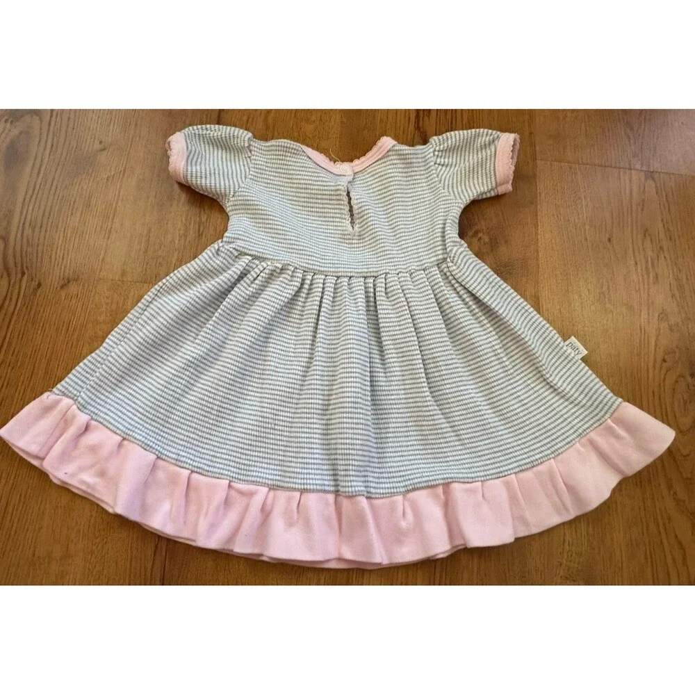 Paty Pima Cotton Ruffle Dress, Made In‎ USA, Baby Girl 3m, Dress Only